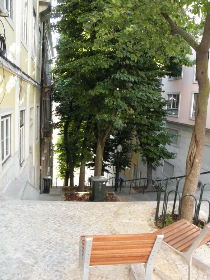 Sunny orange garden apartment in central Lissabon Buitenkant foto
